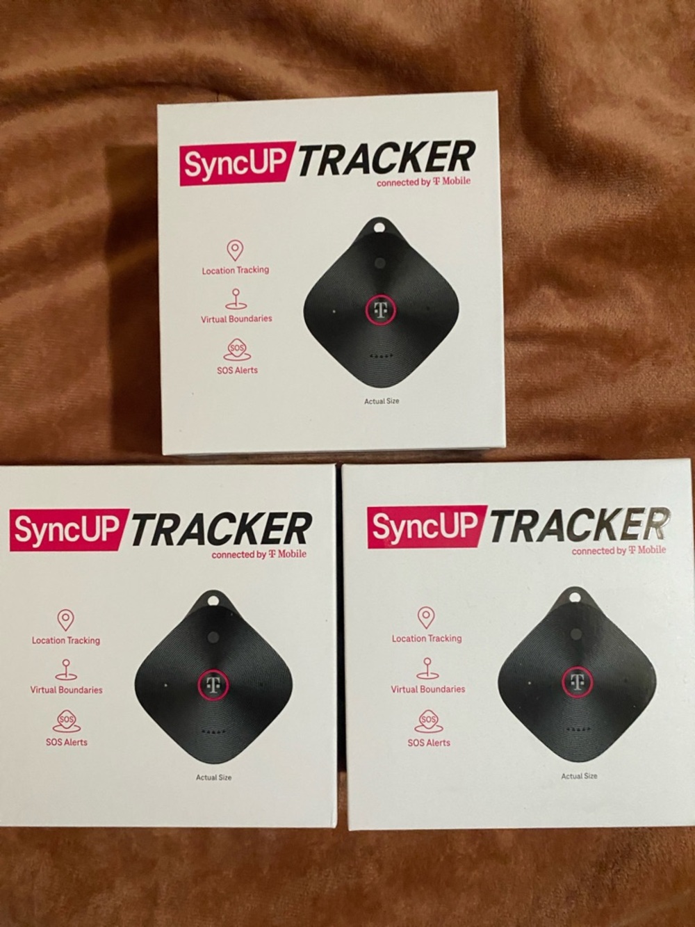 SyncUP TRACKER by T‑Mobile - Black/Pink Accent (3 Pack)